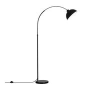 LEDKIA LIGHTING - Lampadaire Aluminium Maisie | Design Arc Métal Noir | Pour Ampoule E27 Non Incluse | Base Marbre Circulaire | Idéal Salon, Chambre, Réception, Noir, Acier Alliage