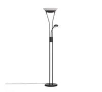 LEDKIA LIGHTING Lampadaire avec LED de Lecture Métal et Verre Ethan Noir