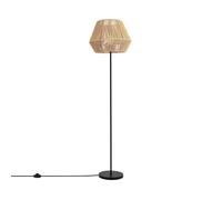 LEDKIA LIGHTING - Lampadaire Kirito | Design Moderne et Élégant | Compatible Ampoules E27 Jusqu'à 40W | Dimensions 152x40x40 cm | Idéal pour Intérieur, Naturel, Papier Tressé