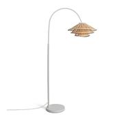 LEDKIA LIGHTING Lampadaire Métal et Bambou Ailén Blanc
