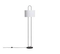 LEDKIA LIGHTING - Lampadaire Métal et Tissu Duque | Éclairage Doux pour Salon et Chambre | Design Élégant et Polyvalent | Assemblage Facile, Blanc, Métal