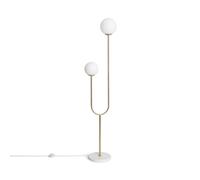 LEDKIA LIGHTING Lampadaire Métal et Verre Moonlight Brass 2 Spots Doré