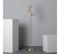 LEDKIA LIGHTING Lampadaire Métal et Verre Otos 3 Spots Doré E27