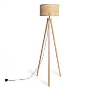 LEDKIA LIGHTING Lampadaire Rotin et Bois Adirane Naturel