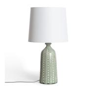 LEDKIA LIGHTING - Lampe à Poser Céramique Zellin | Design Élégant pour Salon, Chambre, Cuisine | Finition en Céramique | Compatible Ampoule LED E27, Vert Kaki, Céramique