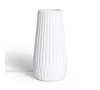 LEDKIA LIGHTING Lampe à Poser CéramiqueTeide Blanc | Design Moderne et Élégant | Compatible Ampoules E14 | Idéale pour Salon, Bureau, Chambre | 140x140x290 mm