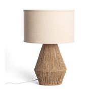 LEDKIA LIGHTING Lampe à Poser Corde de Coton et Lin Dione Beige Lin