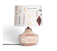 LEDKIA LIGHTING Lampe à Poser en Tissu et Bois Agra Multicolore E27