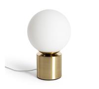 LEDKIA LIGHTING – Lampe à poser Atenas – Métal et verre, E27, Abat-jour opale, Doré
