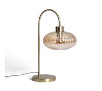 LEDKIA LIGHTING Lampe à Poser Métal et Verre Basile Ambre