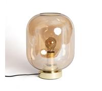 LEDKIA LIGHTING Lampe à Poser Métal et Verre Nélida Ambre