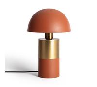 LEDKIA LIGHTING - Lampe à Poser Métal Lis | Éclairage E27 220-240V | Finition Gris Pierre et Or Satiné | Design Élégant pour Salon ou Chambre, Terre Cuite, Métal