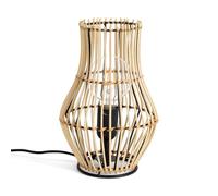 LEDKIA LIGHTING - Lampe à Poser Rotin Arawa Sulu | Design Unique et Élégant | Compatible Ampoules LED E27 | Ambiance Personnalisable | Pour Maison et Bureau, Naturel, Rotin