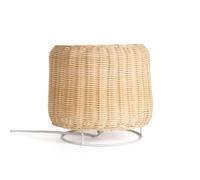 LEDKIA LIGHTING - Lampe à Poser Rotin Gondia | Design Méditerranéen | Ampoule E27 Non Incluse | Artisanat en Osier | Portable avec Interrupteur | Pour Maison et Café, Naturel