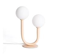 LEDKIA LIGHTING - Lampe à Poser Zeina | Métal et Verre Subtil | Compatible Ampoules G9 | Design Élégant pour Intérieur | Éclairage Personnalisable, Terre Cuite, Verre