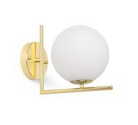 LEDKIA LIGHTING - Lampe Murale Design Moonlight | Métal et Verre | Pour Ampoules E14 220-240V | Pour Maison et Entreprise | Décorative et Élégante, Doré, Métal - Verre