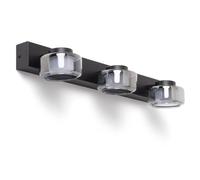 LEDKIA LIGHTING Lampe murale LED Zisna 12W Salle de Bain Métal et Verre Noir