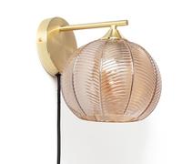 LEDKIA LIGHTING Lampe Murale Métal et Verre Klimt Ambre