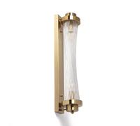 LEDKIA LIGHTING Lampe Murale Métal et Verre Marsen Doré | Design élégant et polyvalent | Pour salons, chambres, couloirs | Nécessite 2 ampoules E14
