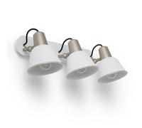 LEDKIA LIGHTING Lampe Murale Salle de Bain Métal 3 Spots Birzay E27