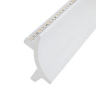 LEDKIA LIGHTING - Moulure Arc Design pour 2 Rubans LED | Éclairage Décoratif Indirect| Installation Facile | 2m, Blanc, P.S
