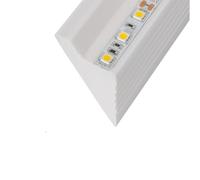 LEDKIA LIGHTING Moulure diagonale Modern 2 m pour ruban LED Blanc