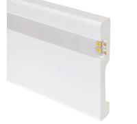 LEDKIA LIGHTING - Moulure Plinthes pour Rubans LED | Profil Décoratif | Résistant aux Chocs et à l'Eau | Installation Rapide | Légère et Durable, 10 m, P.S