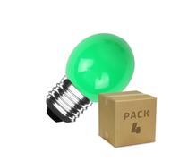LEDKIA LIGHTING Pack 4 Ampoules LED E27 3W 300 lm G45 Verte Vert
