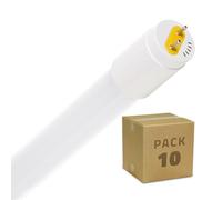 LEDKIA LIGHTING Pack de Tubes LED T8 G13 en Verre 120 cm Connexion Unilatérale 18W 120lm/W (10 unités) No Flicker 3000K Blanc chaud Non T8