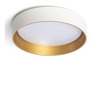 Plafonnier LED Rond Métal 20W CCT Sélectionnable Broadway Ø450 mm Blanc / Or Blanc / Or G