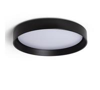 LEDKIA LIGHTING Plafonnier LED pour chambre, salon, cuisine, salle de bain Rond Métal 30W CCT Sélectionnable Big Broadwey Ø550 mm Noir
