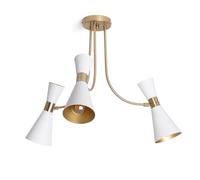 LEDKIA LIGHTING Plafonnier Métal Jigger 3 Spots pour chambre, salon, cuisine Blanc