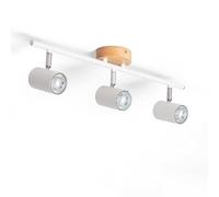 Plafonnier Orientable Bois 3 Spots Olmo