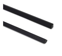 LEDKIA LIGHTING Profilé Aluminium Angle Capot Circulaire 2 m pour Rubans LED jusqu'à 5 mm Noir 2 m Semi-transparent