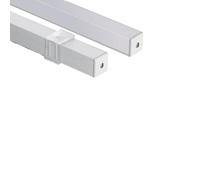 LEDKIA LIGHTING Profilé Aluminium Angle Triangulaire 2m pour Ruban LED jusqu'à 10mm Aluminium 2 m Blanc translucide