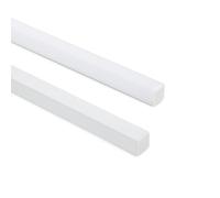 LEDKIA LIGHTING Profilé Aluminium Angle Triangulaire 2m pour Ruban LED jusqu'à 10mm Blanc 2 m Blanc translucide