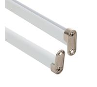 LEDKIA LIGHTING Profilé Aluminium Barre Accrochage Vêtements d'Armoires pour Rubans LED jusqu'à 12 mm Blanc 2 m Blanc translucide