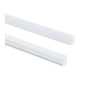 LEDKIA LIGHTING Profilé Aluminium En Saillie 12x12 pour Rubans LED jusqu'à 8 mm Blanc 2 m Blanc translucide