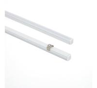 LEDKIA LIGHTING Profilé Aluminium En Saillie 8x8 pour Rubans LED jusqu'à 6 mm Blanc 2 m Blanc translucide
