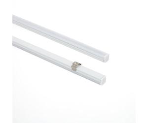 LEDKIA LIGHTING Profilé Aluminium En Saillie 8x8 pour Rubans LED jusqu'à 6 mm Blanc 2 m Blanc translucide