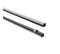 LEDKIA LIGHTING Profilé Aluminium En Saillie 8x8 pour Rubans LED jusqu'à 6 mm Noir 2 m Transparente