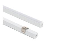 LEDKIA LIGHTING Profilé Aluminium en Saillie avec Capot Continu pour Ruban LED jusqu'à 8 mm Blanc 2 m Transparente