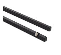 LEDKIA LIGHTING Profilé Aluminium En Saillie Mini pour Rubans LED jusqu'à 6 mm Noir 2 m Noir translucide