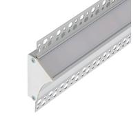 LEDKIA LIGHTING - Profilé Aluminium Encastrable | Capot Continu pour Ruban LED jusqu'à 20mm | Installation Murale Élégante | Éclairage Indirect, 10m, Aluminium