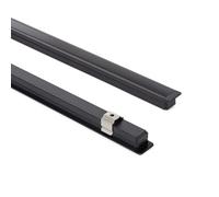 LEDKIA LIGHTING Profilé Aluminium Encastré Étroit pour Rubans LED jusqu'à 6 mm Noir 2 m Noir translucide