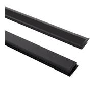 LEDKIA LIGHTING Profilé Aluminium Encastré pour Rubans LED jusqu'à 18 mm Noir 2 m Noir translucide