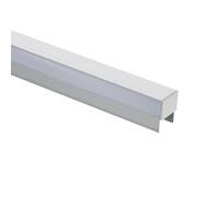 LEDKIA LIGHTING Profilé Aluminium Étagère pour Rubans LED jusqu'à 12 mm Aluminium 2 m Blanc translucide