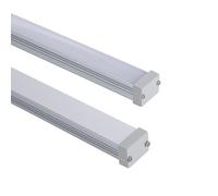 LEDKIA LIGHTING Profilé Aluminium Étanche IP65 En Saillie 2 m pour Rubans LED jusqu'à 10 mm Aluminium 2 m Blanc translucide