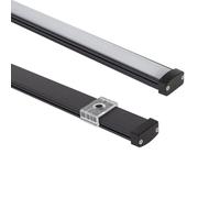 LEDKIA LIGHTING Profilé Aluminium Étanche IP65 En Saillie 2 m pour Rubans LED jusqu'à 8 mm Noir 2 m Semi-transparent