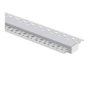 LEDKIA LIGHTING Profilé Aluminium Intégration Plâtre/Placo pour Rubans LED jusqu'à 15 mm Aluminium 2 m Blanc translucide